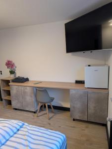 Kuchyň nebo kuchyňský kout v ubytování Pension Wolke-7