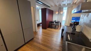 Kuchyň nebo kuchyňský kout v ubytování BG Time