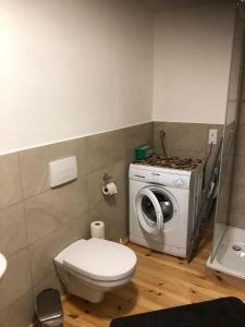 Ванная комната в Ferienwohnung alte Dorfmühle