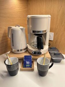 Παροχές για τσάι/καφέ στο Le Doux Rivage avec Vue Lagune Nature Plage à Pied Clim Parking Prive