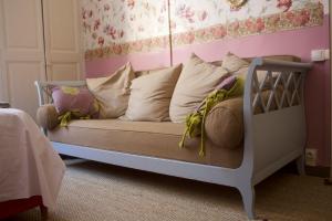 Ένα ή περισσότερα κρεβάτια σε δωμάτιο στο B&B La Vagabonde