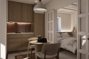 Χώρος καθιστικού στο Aegora Residence