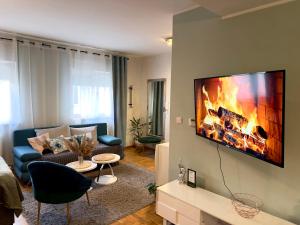 Μια τηλεόραση ή/και κέντρο ψυχαγωγίας στο Belgrade Apartment 1