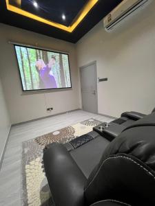 TV a/nebo společenská místnost v ubytování aljnanchalet