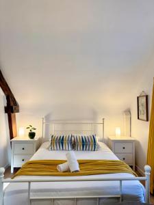 Postel nebo postele na pokoji v ubytování La Maison Champêtre, Un cocon aux portes de Rennes