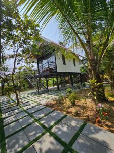 Bygningen som feriehuset ligger i