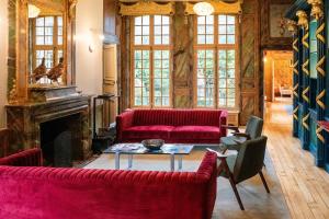 Χώρος καθιστικού στο Manoir de la Marquise