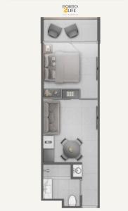 Porto 2 life Resort Muro Alto في إيبوجوكا: رسم تخطيطي لأرضية منزل