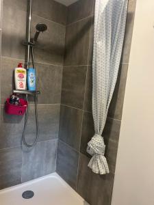 Koupelna v ubytování Petite maison au bord du Goyen