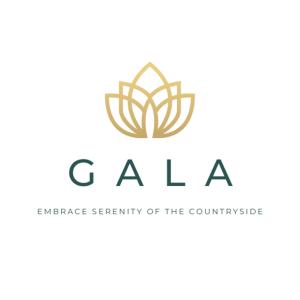 a logo for a conference ceremony of the committee at Quinta da Gala Countryhouse in Arouca