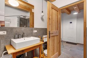 Koupelna v ubytování Alpin Chalet Samer Apt Berghütte + 33 fotografií