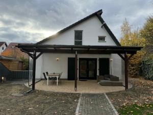 Bygningen som feriehuset ligger i