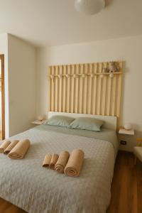 Ένα ή περισσότερα κρεβάτια σε δωμάτιο στο Il rifugio di Claudia