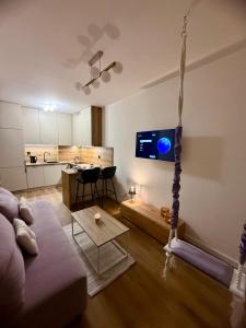 Η κουζίνα ή μικρή κουζίνα στο Lawendowy Ogród +10 φωτογραφίες