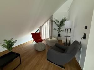 Posezení v ubytování Ferienwohnung Zwischenhoch