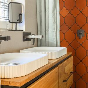 Koupelna v ubytování Boogas - Premium hostel