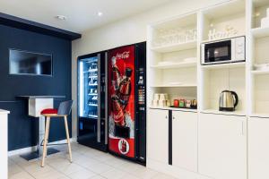 Nhà bếp/bếp nhỏ tại harry's home Linz-Urfahr hotel & apartments