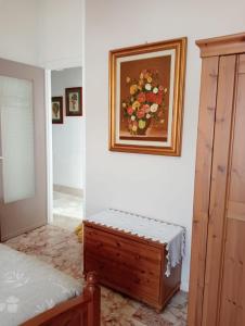 Giường trong phòng chung tại Accommodation in the town center, on a private courtyard