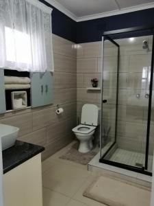 83 Ocean View في بورت شيبستون: حمام مع مرحاض ودش زجاجي