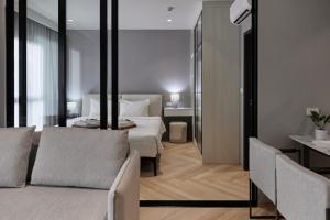 Et opholdsområde på Новые апартаментыTitle Legendary