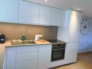 Nhà bếp/bếp nhỏ tại Apartment Büel in Krattigen