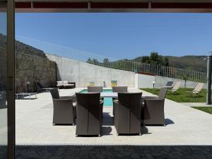 En generel udsigt til bjerge eller udsigt til bjerge taget fra feriehuset