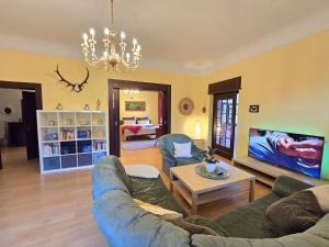 Μια τηλεόραση ή/και κέντρο ψυχαγωγίας στο Ferienwohnung im Musikerviertel