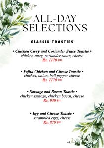 a frame of flowers and herbs on a white background at The Heights in Kandy in Kandy