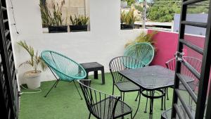 Posezení v ubytování 4 Habitaciómn doble baño propio