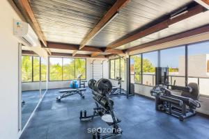 Γυμναστήριο ή/και όργανα γυμναστικής στο Apartamentos em Cond. com Piscina em Frente à Praia - NVB
