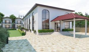 a rendering of a building with a pavilion at Aayovea Hotels & Resorts, Ayodhya in Ayodhya +11 photos