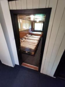 Postel nebo postele na pokoji v ubytování Párty areál U Staré Vápenky