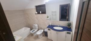 Koupelna v ubytování Casa CDC