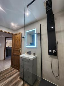 Ένα μπάνιο στο Appartement rez-de-jardin avec terrasse privative