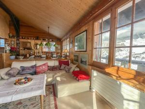 Χώρος καθιστικού στο Chalet le Moulin - calme, nature, cheminée, vue +43 φωτογραφίες