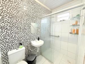 Ένα μπάνιο στο Pousada Varanda