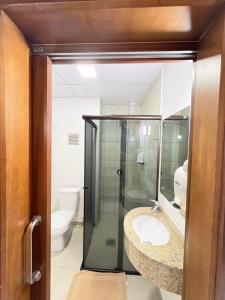 Koupelna v ubytování Hotel Boa Vista - 200mts do Shopping Pátio + 17 fotografií