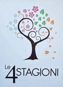 a tree with flowers and leaves and the words la astoria at LE 4 STAGIONI in Cavedago