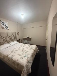a bedroom with a large bed in a room at Apartment in Lima's historic center in Lima +15 photos