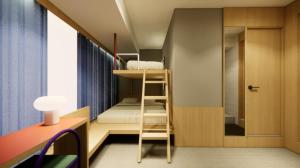 Un pat sau paturi într-o cameră la 스테이 뷔 종로 Stay Vi Jongno