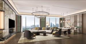 TV a/nebo společenská místnost v ubytování Doubletree By Hilton Zhengzhou Airport Aerotropolis