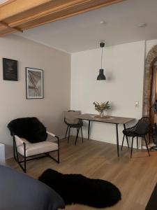 Χώρος καθιστικού στο Ferienwohnung Querfurt