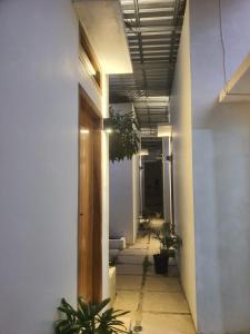 a hallway with plants in an office building at Salt & Light Labuan Bajo in Komodo Labuan Bajo Airport