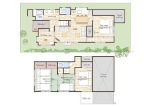 a floor plan of a house at Zen House - Tajimi in Tajimi
