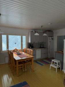 Kuchyň nebo kuchyňský kout v ubytování Villa Mellalampi