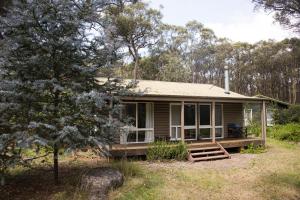 a small house in the middle of a field at Werriberri in Medlow Bath
