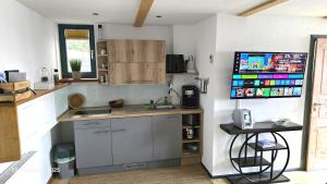 Η κουζίνα ή μικρή κουζίνα στο Ferienapartment Opitz - Zugspitzregion +41 φωτογραφίες