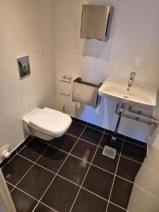 une salle de bains avec toilettes et lavabo dans l'établissement Copenhagen Comfort, à Copenhague