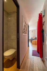 a bathroom with a toilet in a room at Apartment Grizzly - 2 bedrooms - Ski in/out- Les Gets in Les Gets