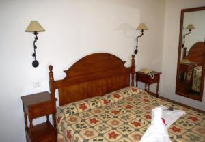 Ένα ή περισσότερα κρεβάτια σε δωμάτιο στο Apartamento Sobre acantilado Vistas al Mar Los Realejos